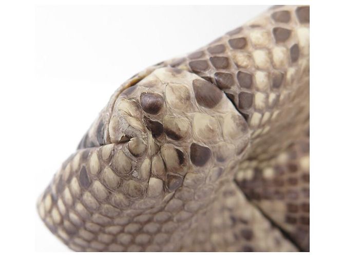NOVA BOLSA CHRISTIAN DIOR 30 BOLSA DE COURO PYTHON BEGE - vista 13