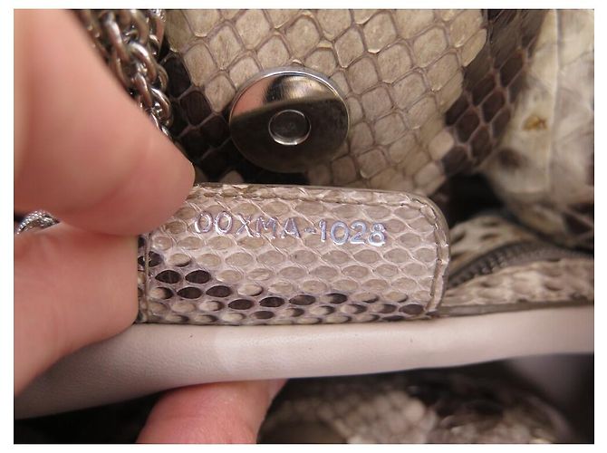 NOVA BOLSA CHRISTIAN DIOR 30 BOLSA DE COURO PYTHON BEGE - vista 7