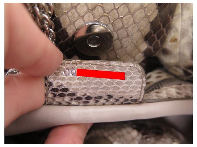 NOVA BOLSA CHRISTIAN DIOR 30 BOLSA DE COURO PYTHON BEGE - vista 8