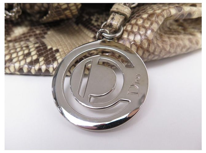 NOVA BOLSA CHRISTIAN DIOR 30 BOLSA DE COURO PYTHON BEGE - vista 9