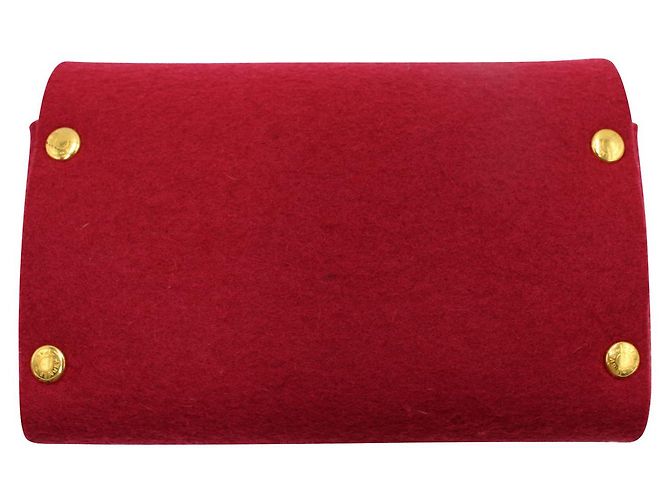 Evelyne Hermès Evelyn Carte da gioco in feltro e marsupio rosso - vista 2