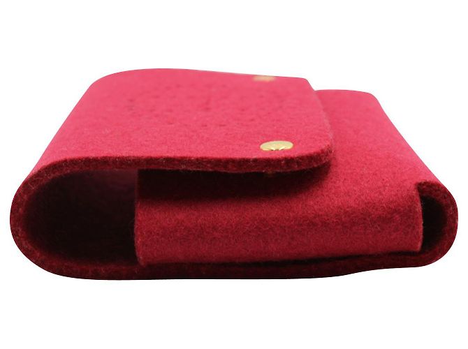 Evelyne Hermès Evelyn Carte da gioco in feltro e marsupio rosso - vista 4