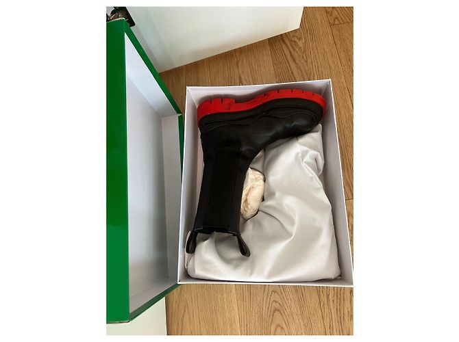 Botas de cuero negras Bottega Veneta 39 Negro - vista 4