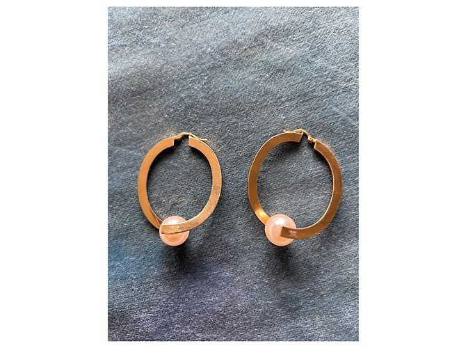 Orecchini Céline con Perle in Metallo Dorato D'oro - vista 4