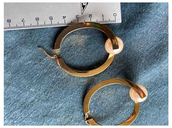 Orecchini Céline con Perle in Metallo Dorato D'oro - vista 7