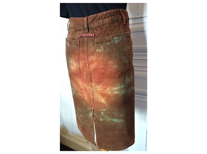 Jean Paul Gaultier FALDA GAULTIER EFECTO PIEDRA FALDA S 38 Marrón oscuro - vista 2