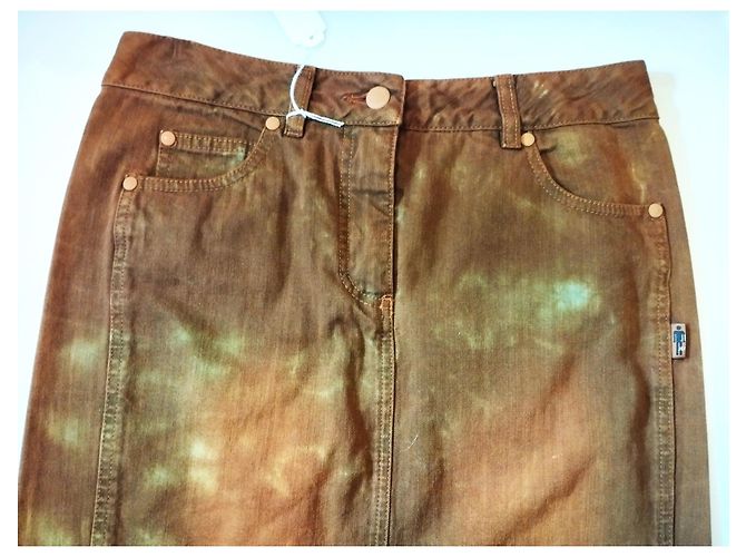 Jean Paul Gaultier FALDA GAULTIER EFECTO PIEDRA FALDA S 38 Marrón oscuro - vista 6
