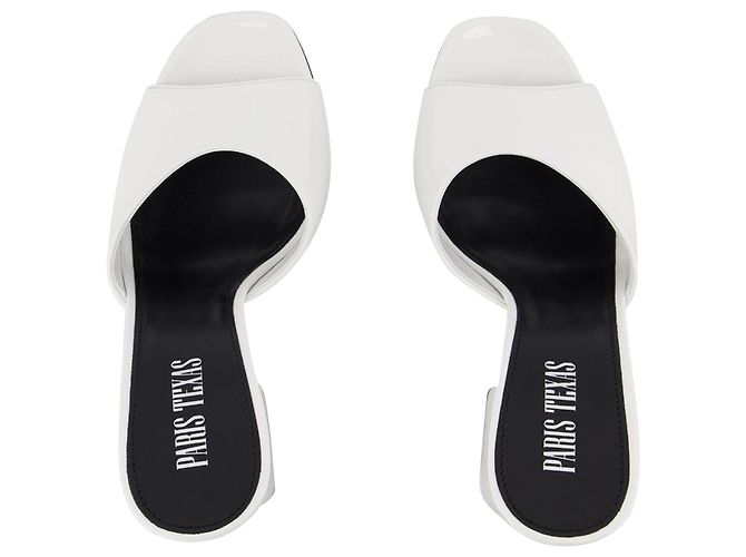 Holly Anja Mules - Paris Texas - Branco - Couro - vista 4