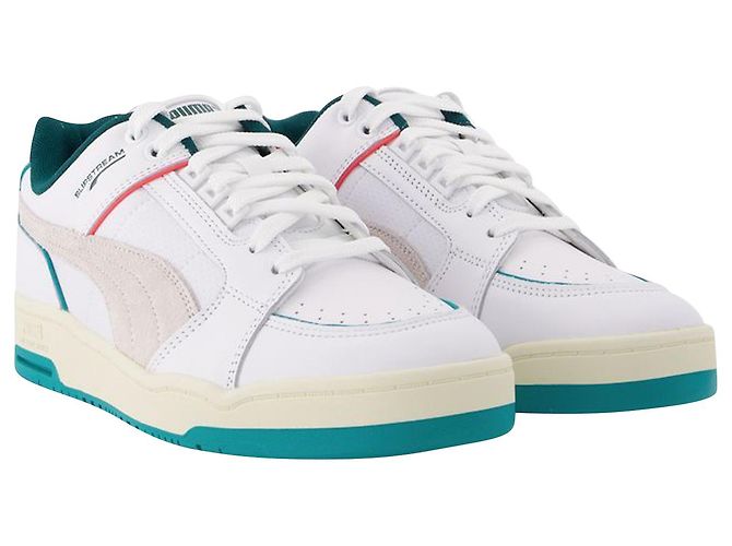 Puma Slipstream Retro Sum in pelle bianca e blu - vista 2