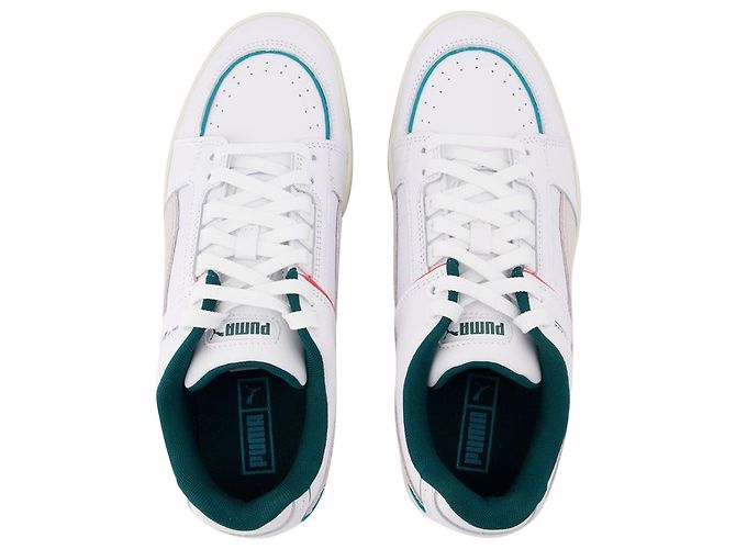 Puma Slipstream Retro Sum in pelle bianca e blu - vista 4