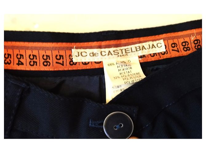 Jc De Castelbajac CASTELBAJAC LA BELLE ET LE TRAMP FALDA DE LANA ALGODÓN TALLA DECIMETRO T 34/36 Azul marino - vista 4