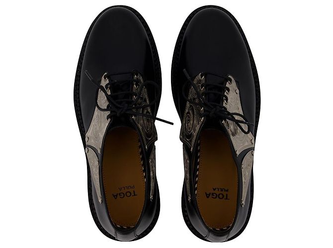 Toga Pulla Derby in pelle nera Nero - vista 4
