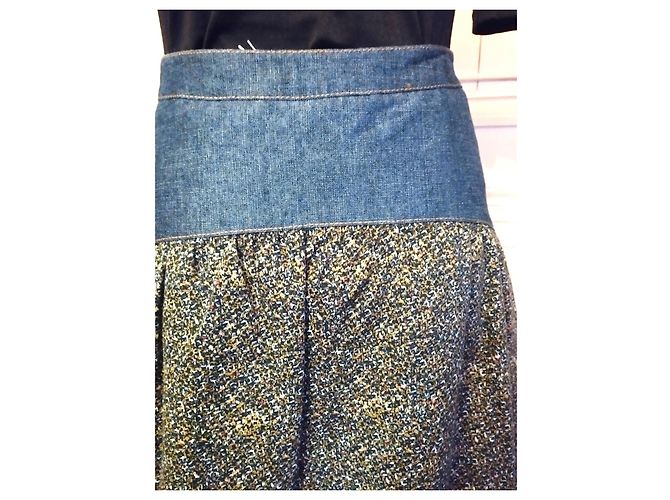 GONNA CHRISTIAN LACROIX GONNA PATCHWORK DENIM..WOOL....PIZZO T 34/36 Multicolore - vista 6