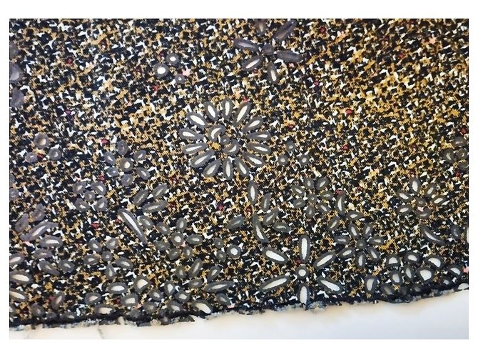 GONNA CHRISTIAN LACROIX GONNA PATCHWORK DENIM..WOOL....PIZZO T 34/36 Multicolore - vista 8
