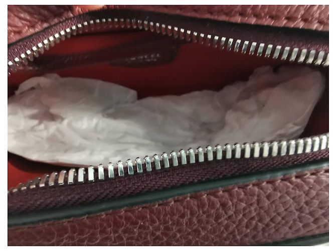 Borsa a tracolla Lancel in pelle martellata bordeaux Bordò Silver hardware - vista 18