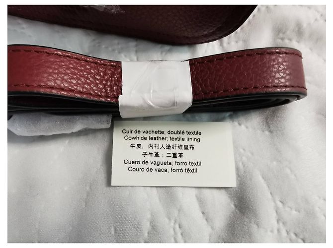 Borsa a tracolla Lancel in pelle martellata bordeaux Bordò Silver hardware - vista 6
