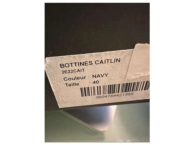 Stivaletti Ba&Sh Caitlin in nubuck blu navy - vista 4