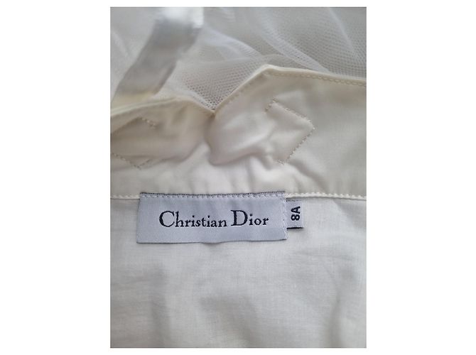 Gonna Christian Dior Bianca in Cotone Bambina 8 Anni Bianco - vista 6