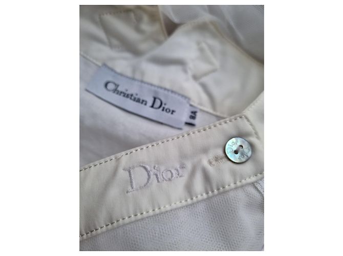 Gonna Christian Dior Bianca in Cotone Bambina 8 Anni Bianco - vista 7
