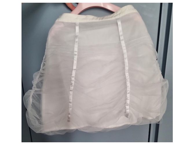Gonna Christian Dior Bianca in Cotone Bambina 8 Anni Bianco - vista 8