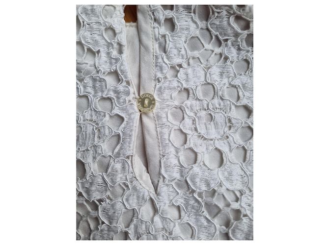 Dolce & Gabbana weißes Baumwollkleid mit Spitze - Ansicht 6