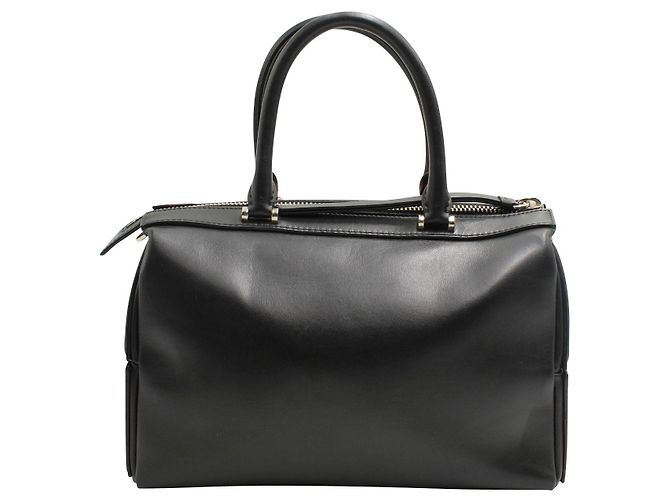 Emilio Pucci Schwarz mit gestreifter Bowler-Tasche in Pink und Creme - Ansicht 3