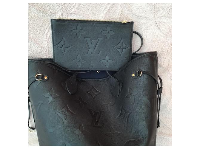 Louis Vuitton borsa neverfull con impronta MM Nero - vista 2
