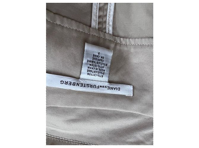 Gabardina Diane Von Furstenberg beige de algodón - vista 4