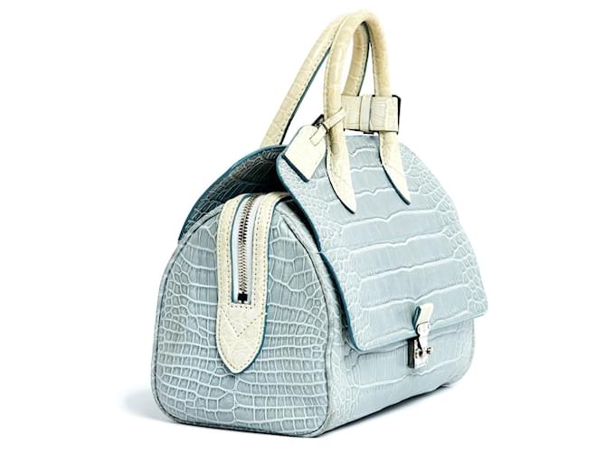 Louis Vuitton 2012 Lim. ED. Crocodilo Old Speedy Flap 25 Azul - vista 3