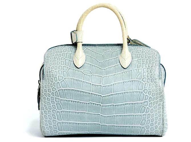 Louis Vuitton 2012 Lim. ED. Crocodilo Old Speedy Flap 25 Azul - vista 4