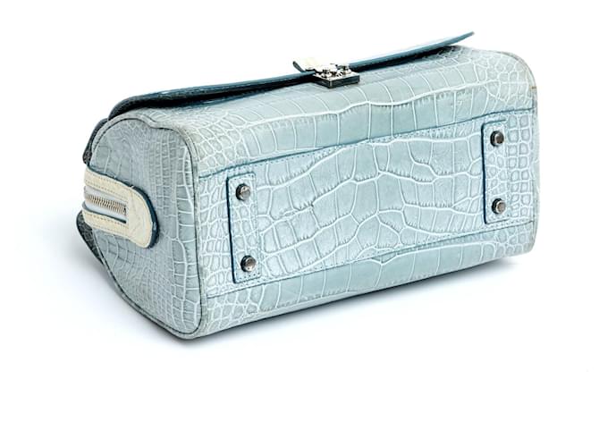 Louis Vuitton 2012 Lim. ED. Crocodilo Old Speedy Flap 25 Azul - vista 6
