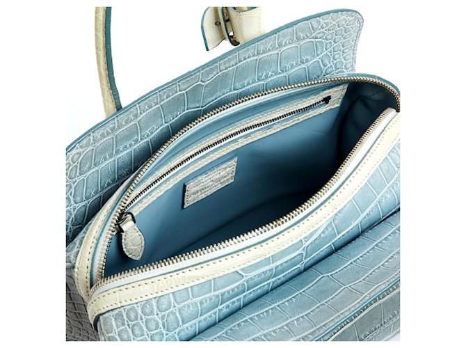 Louis Vuitton 2012 Lim. ED. Crocodilo Old Speedy Flap 25 Azul - vista 7