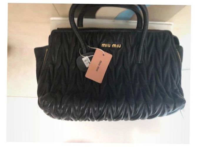 Borsa a mano Miu Miu in pelle beige - vista 2