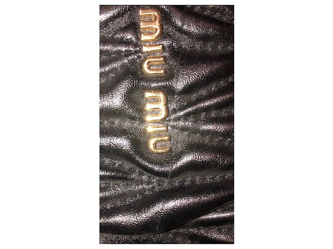 Borsa a mano Miu Miu in pelle beige - vista 7