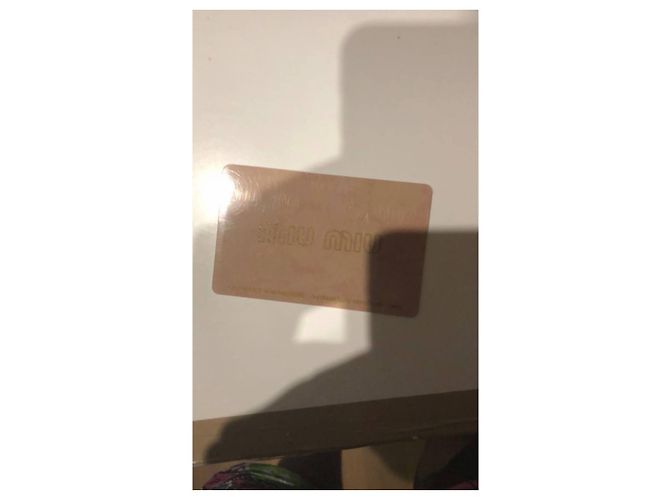 Borsa a mano Miu Miu in pelle beige - vista 8