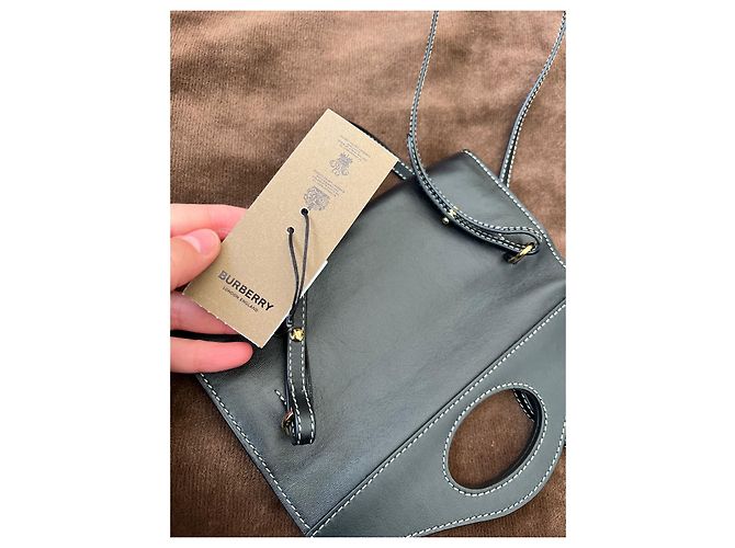 Brook Borsa Burberry in pelle di struzzo nera Nero - vista 11