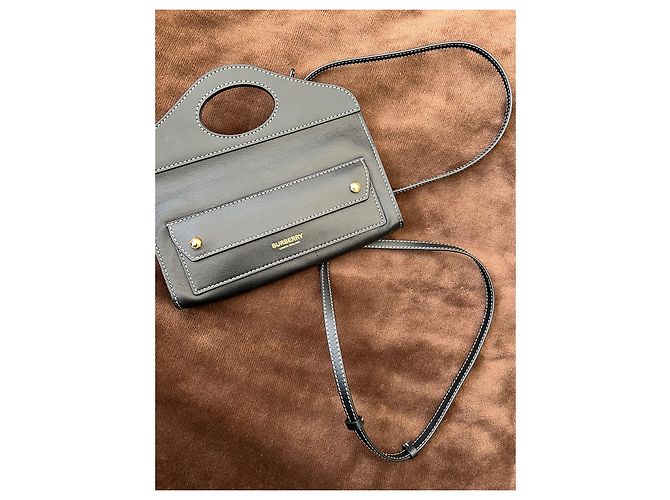 Brook Borsa Burberry in pelle di struzzo nera Nero - vista 2