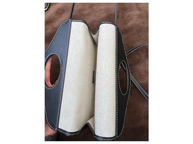 Brook Borsa Burberry in pelle di struzzo nera Nero - vista 4