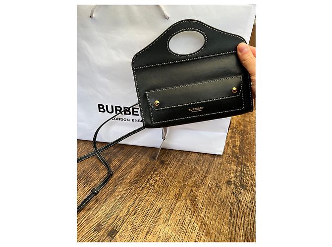 Brook Borsa Burberry in pelle di struzzo nera Nero - vista 6