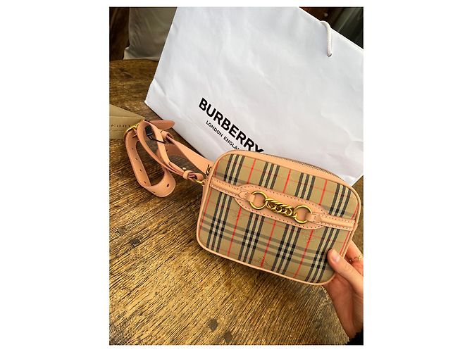 Borsa Burberry in pelle rosa - vista 2