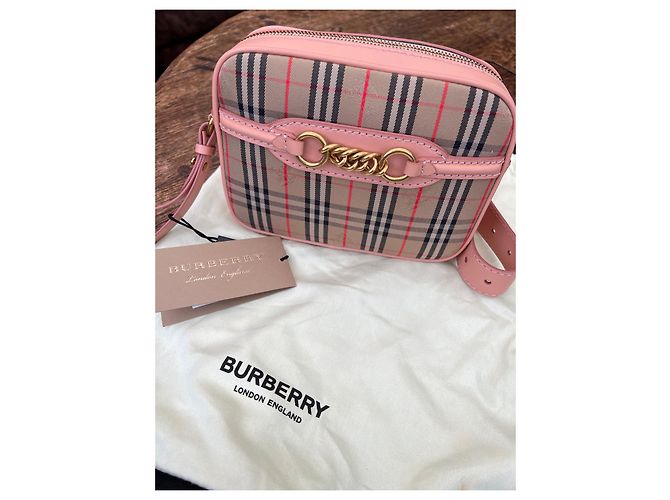 Borsa Burberry in pelle rosa - vista 3