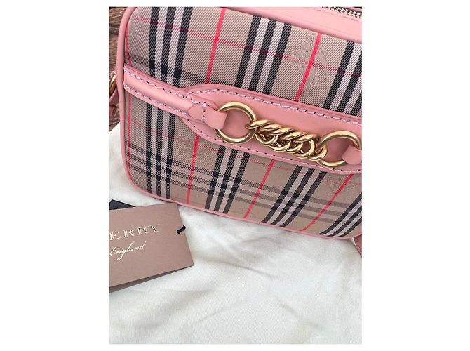 Borsa Burberry in pelle rosa - vista 5