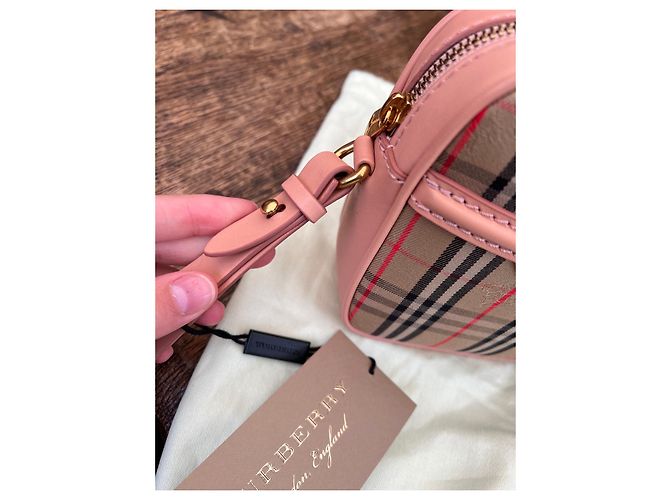 Borsa Burberry in pelle rosa - vista 6