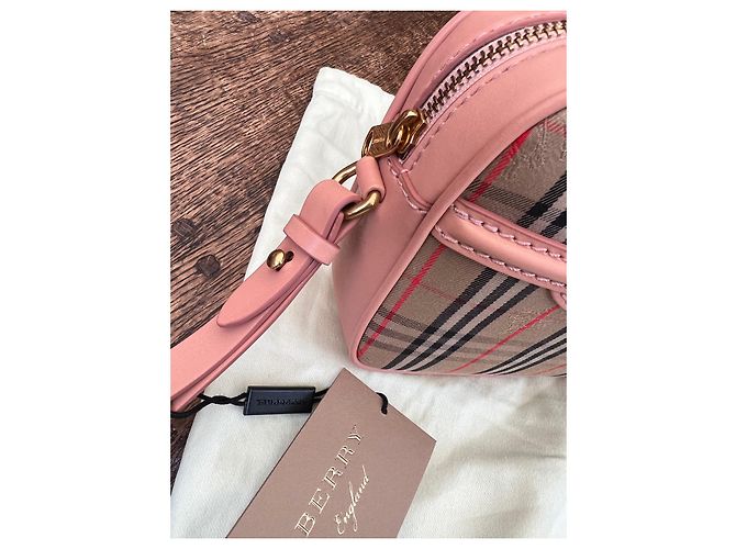 Borsa Burberry in pelle rosa - vista 7