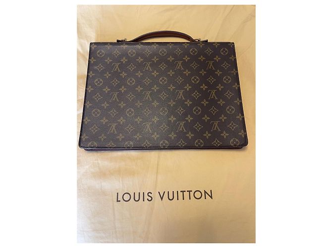 Louis Vuitton Porte-documents en cuir marron - vue 5