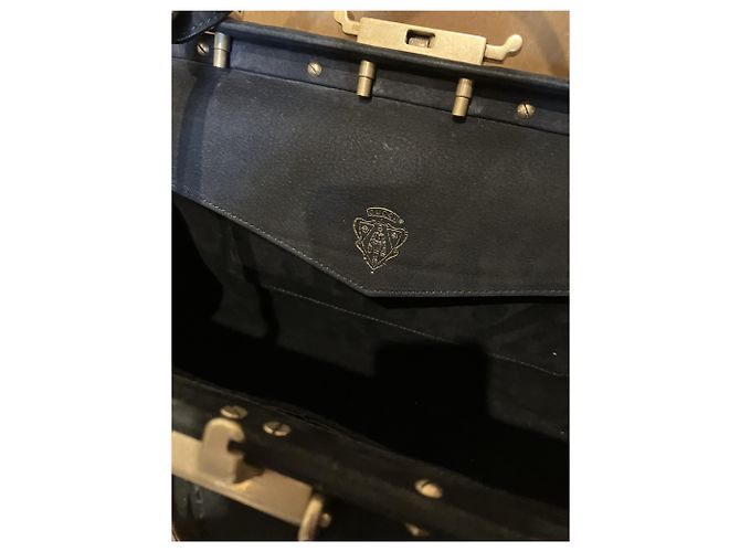 Borsa Gucci Stirrup in Nabuk Nero - vista 5