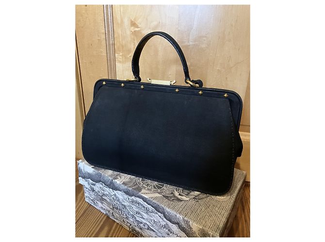 Borsa Gucci Stirrup in Nabuk Nero - vista 6