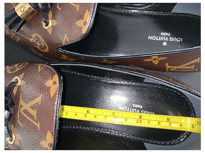 Ballerine Louis Vuitton Marroni in Pelle e Tessuto Taglia 38.5 Marrone - vista 3