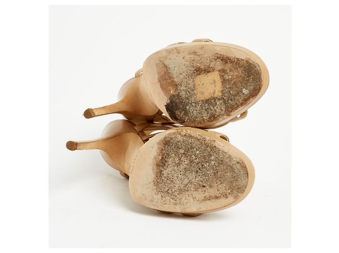 Décolleté Jimmy Choo in pelle beige con cinturini 37 - vista 5