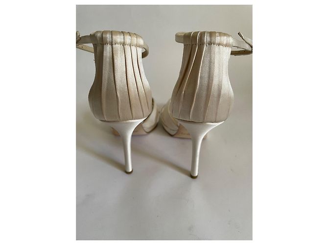 Sandali Jimmy Choo in raso crema - vista 4